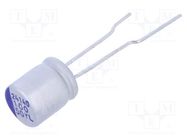 Capacitor: hybrid; THT; -55÷125°C; Body dim: Ø8x9.5mm; 100uF; 50VDC SAMWHA