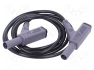 Test lead; 16A; banana plug 4mm,both sides; insulated; Len: 1m 