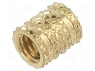 Threaded insert; brass; M3; BN 37868; L: 4.72mm; for plastic TAPPEX