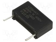 Capacitor: polyester; 0.1uF; 400VDC; ±10%; THT; 18x5.5x10.5mm VISHAY