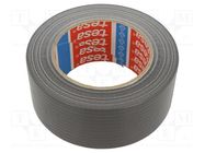 Tape: duct; W: 50mm; L: 50m; Thk: 0.15mm; grey; synthetic caoutchouc TESA