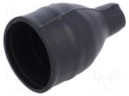 Heat shrink boot; glueless,straight; 8mm; L: 55mm; black; RAYCHEM TE Connectivity