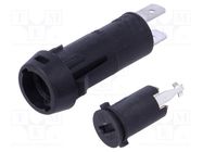 Fuse holder; cylindrical fuses; 10A; on panel; black; 250VAC; FPG3 SCHURTER