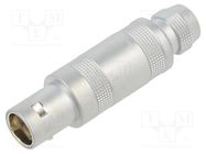 Connector: circular; 1S; plug; male/female; PIN: 2(1+1); soldering LEMO