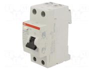 RCD breaker; Inom: 40A; Ires: 300mA; Max surge current: 250A; IP20 ABB
