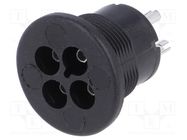 Connector: circular; socket; female; PIN: 4; tinned; soldering; 3A BULGIN