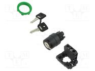 Switch: rotary with key; 22mm; Stabl.pos: 1; NO; black; none; IP66 SCHNEIDER ELECTRIC