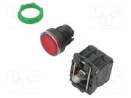 Switch: push-button; 22mm; Stabl.pos: 1; NC + NO; red; LED; 230V SCHNEIDER ELECTRIC