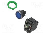 Switch: push-button; 22mm; Stabl.pos: 1; NC + NO; blue; LED; 24V SCHNEIDER ELECTRIC