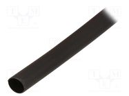 Heat shrink sleeve; glued; 3: 1; 9.5mm; L: 1m; black; polyolefine BM GROUP