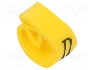 Markers; Marking: D; 4÷10mm; PVC; yellow; -30÷60°C; leaded; PA-2 