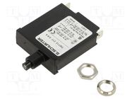 Circuit breaker; Urated: 240VAC; 28VDC; 1A; SPST; Poles: 1; screw 