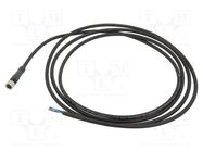 Connection lead; M8; PIN: 3; straight; 10m; plug; 60VAC; 4A; XZCP TELEMECANIQUE SENSORS