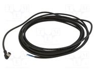 Connection lead; M8; PIN: 4; angled; 5m; plug; 60VAC; 4A; XZCP; 75VDC TELEMECANIQUE SENSORS