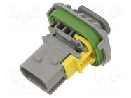 Connector: automotive; socket; male; PIN: 3; Type: w/o contacts TE Connectivity