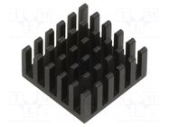 Heatsink: extruded; grilled; black; L: 24.2mm; W: 24.2mm; H: 12.3mm FISCHER ELEKTRONIK