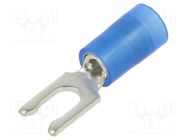 Tip: fork; Ø: 3.5mm; 1.5÷2.5mm2; crimped; for cable; insulated; blue PANDUIT