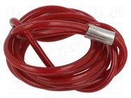 Rope; L: 1.8m; steel; red; Plating: vinyl 