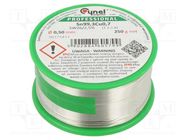 Tin; lead free; Sn99,3Cu0,7; 0.5mm; 250g; reel; 227°C; 2.5% 