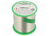 Tin; lead free; Sn99,3Cu0,7; 0.8mm; 500g; reel; 227°C; 2.5% CYNEL