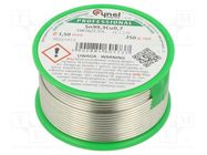 Tin; lead free; Sn99,3Cu0,7; 1.5mm; 250g; reel; 227°C; 2.5% 