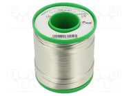 Tin; lead free; Sn99,3Cu0,7; 1.5mm; 1000g; reel; 227°C; 2.5% CYNEL