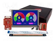 Display: TFT; 7"; 800x480; Illumin: LED; 32kBRAM,192kBFLASH; 5VDC 4D Systems