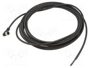 Connection lead; M8; PIN: 3; angled; 5m; plug; 60VAC; 4A; XZCP; 75VDC TELEMECANIQUE SENSORS