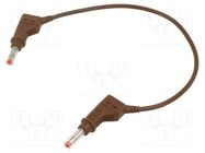 Connection cable; 32A; banana plug 4mm,both sides; Len: 0.25m STÄUBLI