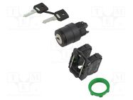 Switch: rotary with key; 22mm; Stabl.pos: 3; NO x2; black; none SCHNEIDER ELECTRIC