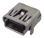 MINI USB, 2.0 TYPE B, RCPT, 5POS, TH