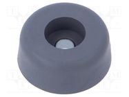 Screw fastened foot; H: 11.1mm; grey; Dim: Ø27mm; Cutout: Ø5.1mm KEYSTONE