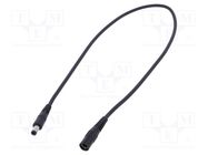 Cable; 1x1mm2; DC 5,5/2,1 plug,DC 5,5/2,5 plug; straight; black WEST POL