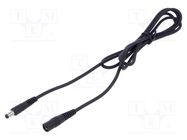 Cable; 1x1mm2; DC 5,5/2,1 plug,DC 5,5/2,5 plug; straight; black WEST POL