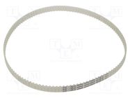 Timing belt; T5; W: 10mm; H: 2.2mm; Lw: 630mm; Tooth height: 1.2mm OPTIBELT