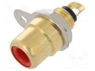 Connector: RCA; socket; female; straight; soldering; gold-plated LUMBERG