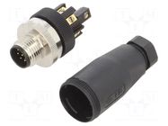 Connector: M12; plug; PIN: 8; male; A code-DeviceNet / CANopen TE Connectivity