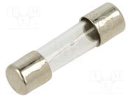 Fuse: fuse; time-lag; 800mA; 250VAC; cylindrical,glass; 5x20mm BEL FUSE