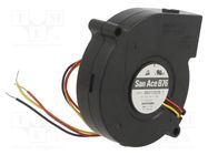 Fan: DC; blower; 12VDC; Ø76x20mm; 17.4m3/h; 43dBA; ball; 4500rpm SANYO DENKI