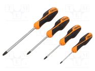 Kit: screwdrivers; Pozidriv®; Size: PZ0,PZ1,PZ2,PZ3; BETAGRIP BETA