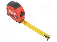 Measuring tape; L: 5m; Width: 19mm; slim; measure Milwaukee