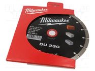 Cutting diamond wheel; Ø: 230mm; Øhole: 22.2mm Milwaukee