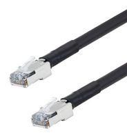 PATCH CORD, RJ45 PLUG-PLUG, 12", BLK