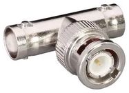 RF ADAPTOR, TEE, BNC PLUG-JACK, 50 OHM