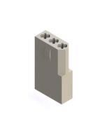 CONNECTOR HOUSING, RCPT, 3POS, 3.96MM