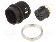 Connector: circular; 678; 32V; PIN: 16; socket; female; soldering 