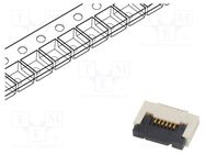 Connector: FFC/FPC; horizontal; PIN: 6; ZIF; SMT; 50V; 0.4A; -25÷85°C GCT