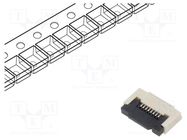 Connector: FFC/FPC; horizontal; PIN: 8; ZIF; SMT; 50V; 0.4A; tinned GCT