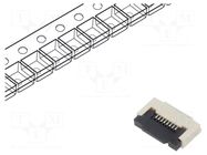 Connector: FFC/FPC; horizontal; PIN: 8; ZIF; SMT; 50V; 0.4A; tinned GCT