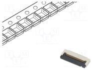 Connector: FFC/FPC; horizontal; PIN: 18; ZIF; SMT; 50V; 0.4A; Mat: LCP GCT